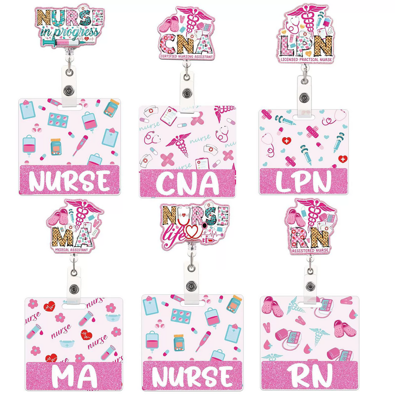 Nurse Badge Reel Factory - Scrub Life Acrylic RN CNA Holder