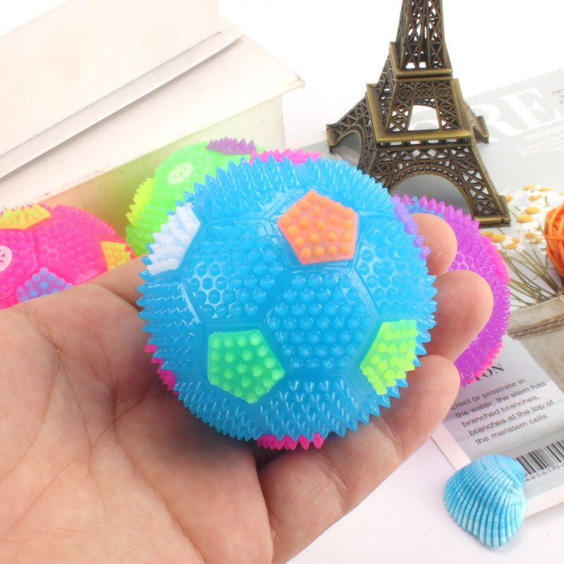 Dog Toys Factory - Squeak LED Light Elastic Chew Ball