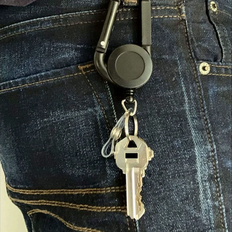 Badge Lanyard Factory - Retractable ID Reel with Carabiner