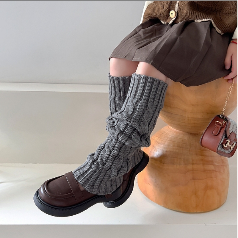 Leg Warmers Factory - Fashion Solid-Colour Twisted Knit Warmers