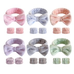 Spa Headband Set Factory - Soft Plush Wrist Washband Set
