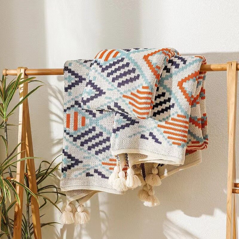Blanket Factory - Bohemian Knitted Sofa Cover Blanket