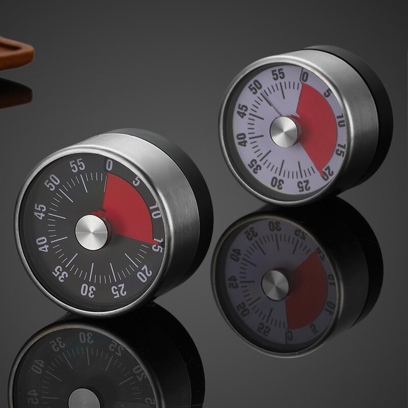 Visual Timer Factory - Stainless Steel 60 Minute Alarm Clock