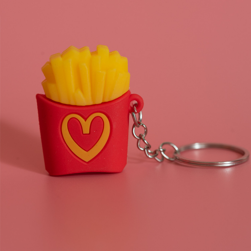 Keychain Factory - PVC Soft Rubber Cartoon Food Keyring