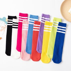 Football Socks Factory - Girls Sports Cotton Mid Leg Socks
