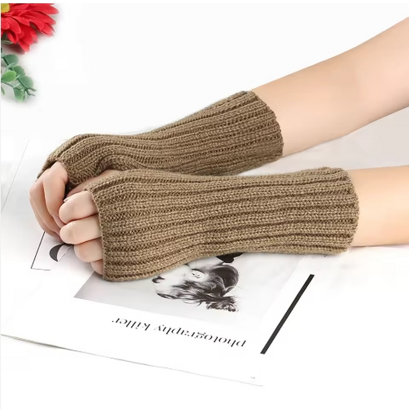 Fingerless Mittens Factory - Crocheted Open Finger Winter Gloves