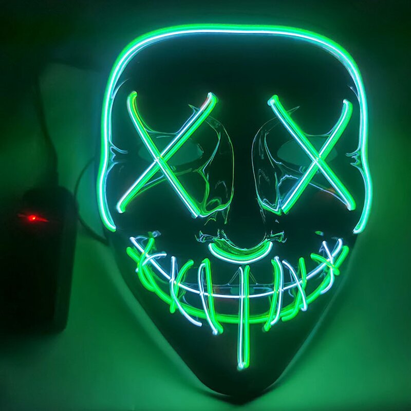 Halloween Mask Factory - LED Neon Glow Party Cosplay Mask