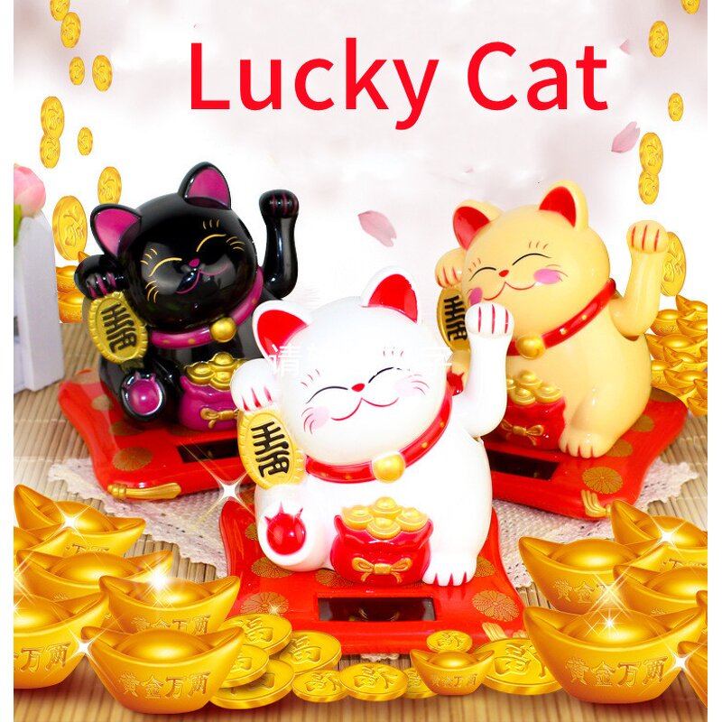 Solar Lucky Cat Factory - Waving Cat Home Office Decoration