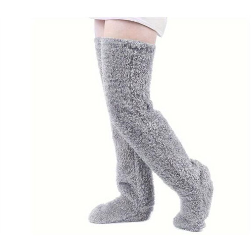 Winter Socks Factory - Women Fuzzy Fluffy Over Knee Socks