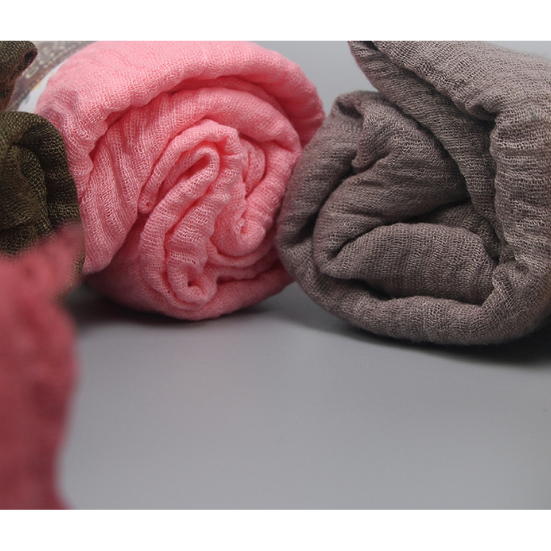 Muslim Headscarf Factory - Cotton Crepe Fringed Solid Scarf