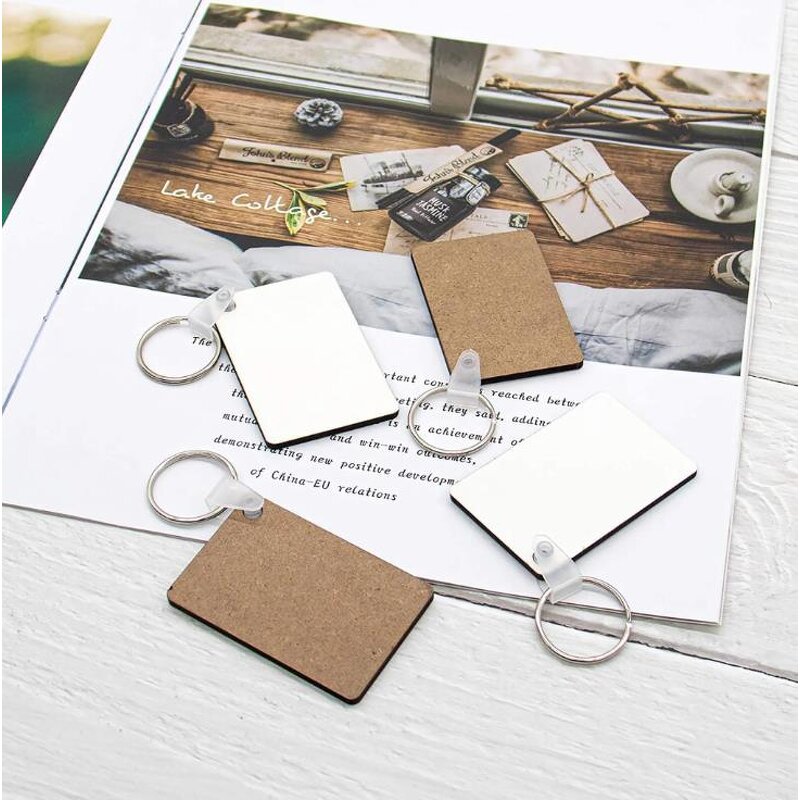 Keychains Factory - DIY Rectangular MDF Sublimation Blanks