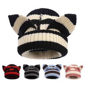 Cat Ear Beanie Factory - Funny Knitted Winter Skull Cap