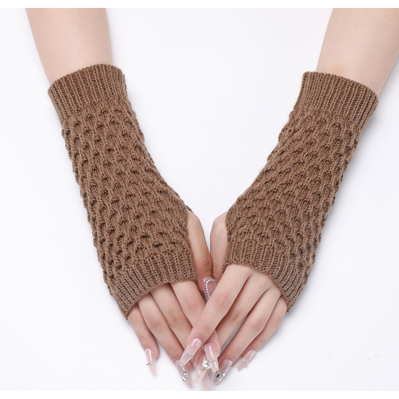 Winter Gloves Factory - Ladies Hand-Crocheted Half-Finger Mittens