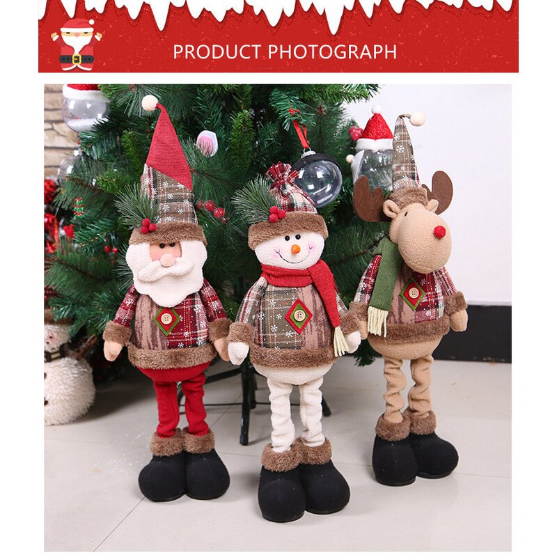 Christmas Plush Doll Factory - Santa Claus Snowman Tree Decor