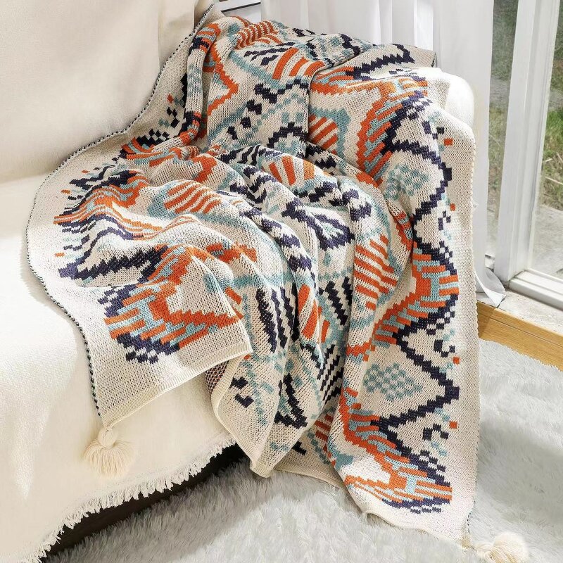 Blanket Factory - Bohemian Knitted Sofa Cover Blanket