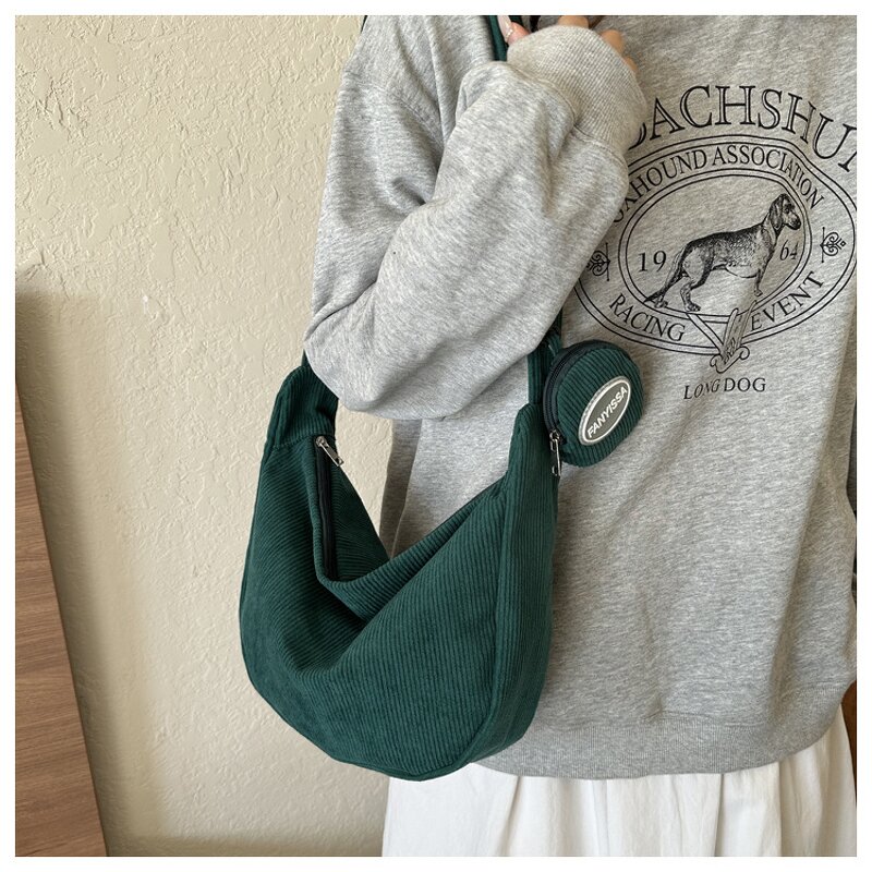 Women's Crossbody Bag Factory - Custom Corduroy Large Capacity Bag