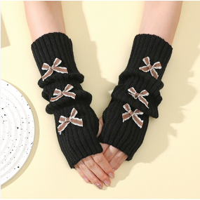 Women's Gloves Factory - Autumn Winter Split-Cuff Knit Gloves