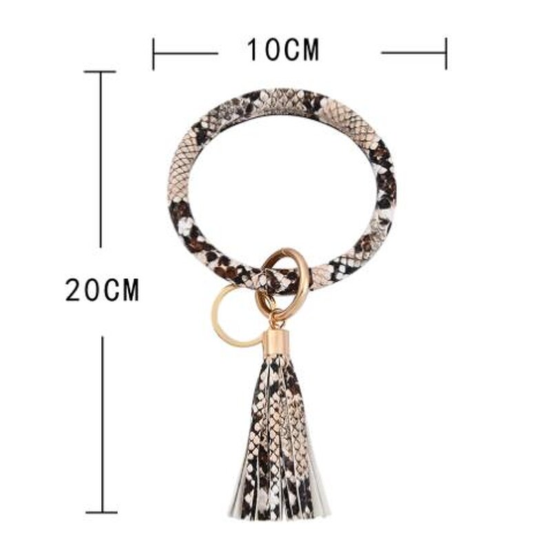 Bracelet Keychain Factory - PU Leather Tassel Wristlet Keyring