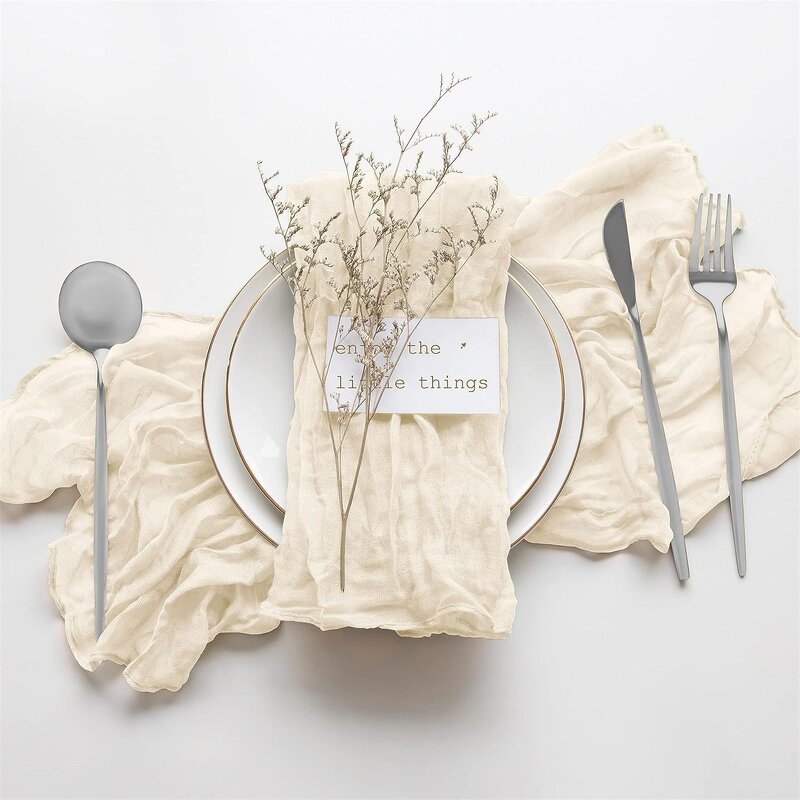 Napkins Factory - Pleated Voile Rectangular Table Napkins