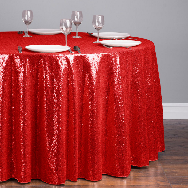 Polyester Tablecloths Factory - 120 Inch Pink Taffeta Round Cover