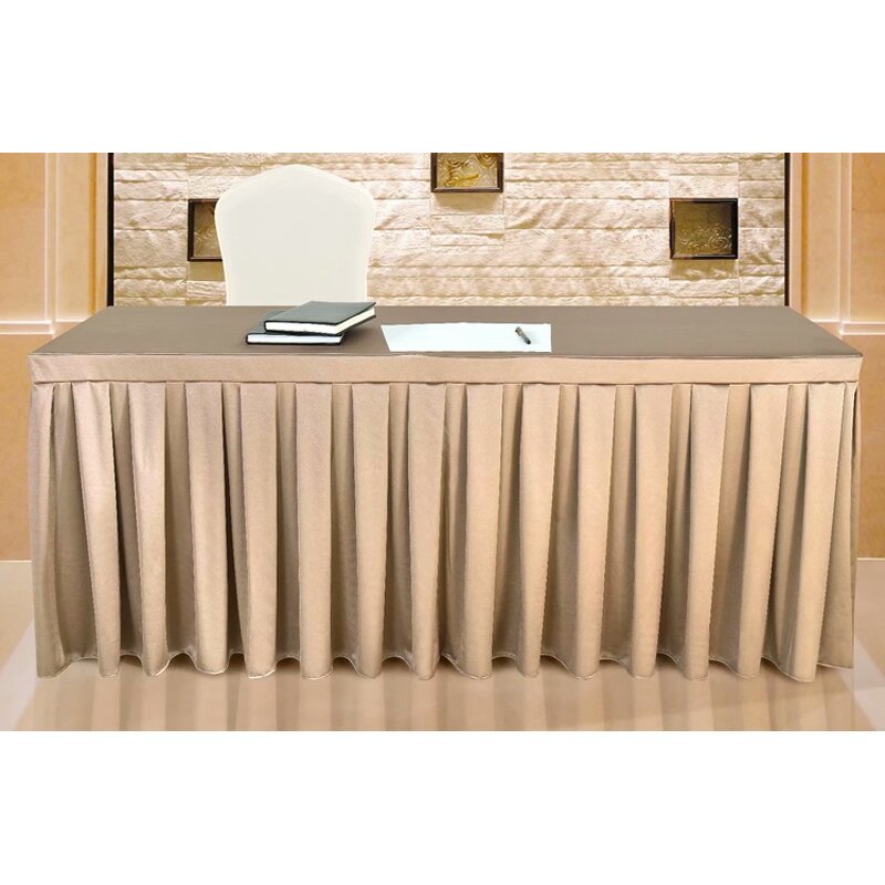 Table Skirt Factory - Custom Luxury White Banquet Table Cloth