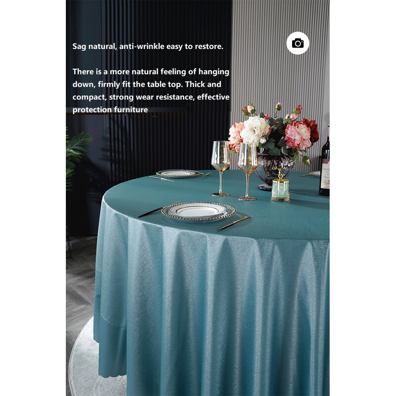 Tablecloth Factory - Washable Waterproof Round Tablecloth