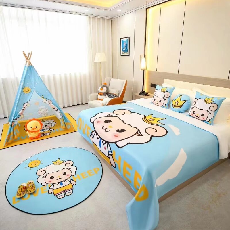 Bed Cover Factory - Printed Hotel Children's Room Bed Cover