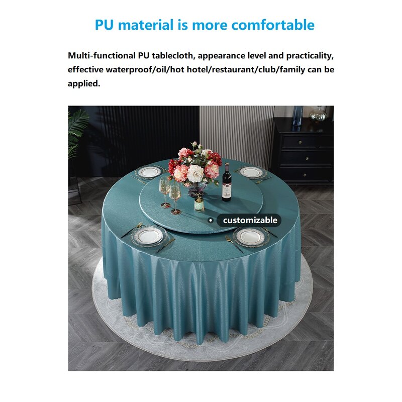 Tablecloth Factory - Washable Waterproof Round Tablecloth