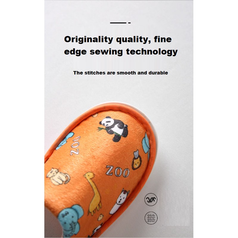 Hotel Slippers Factory - Pink Cartoon Family Room Disposable Slippers