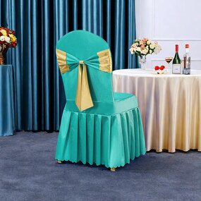 Chair Cover Set Factory - Universal Pleated Wedding Chair Cover