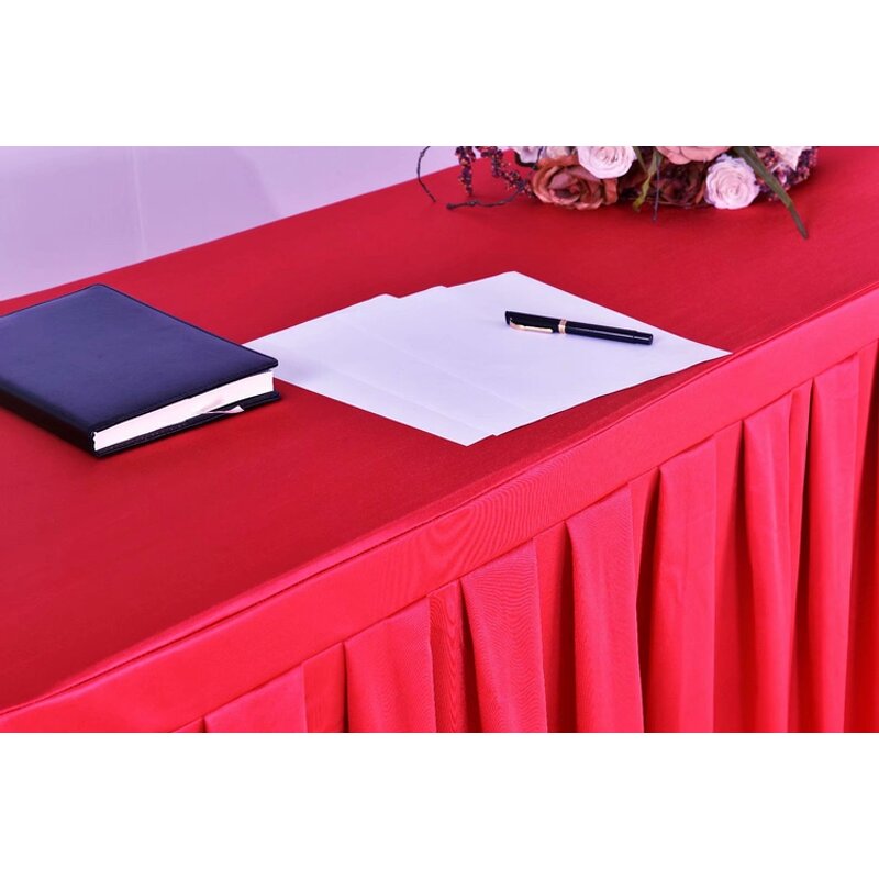 Table Skirt Factory - 100% Polyester Hotel Wedding Table Skirt
