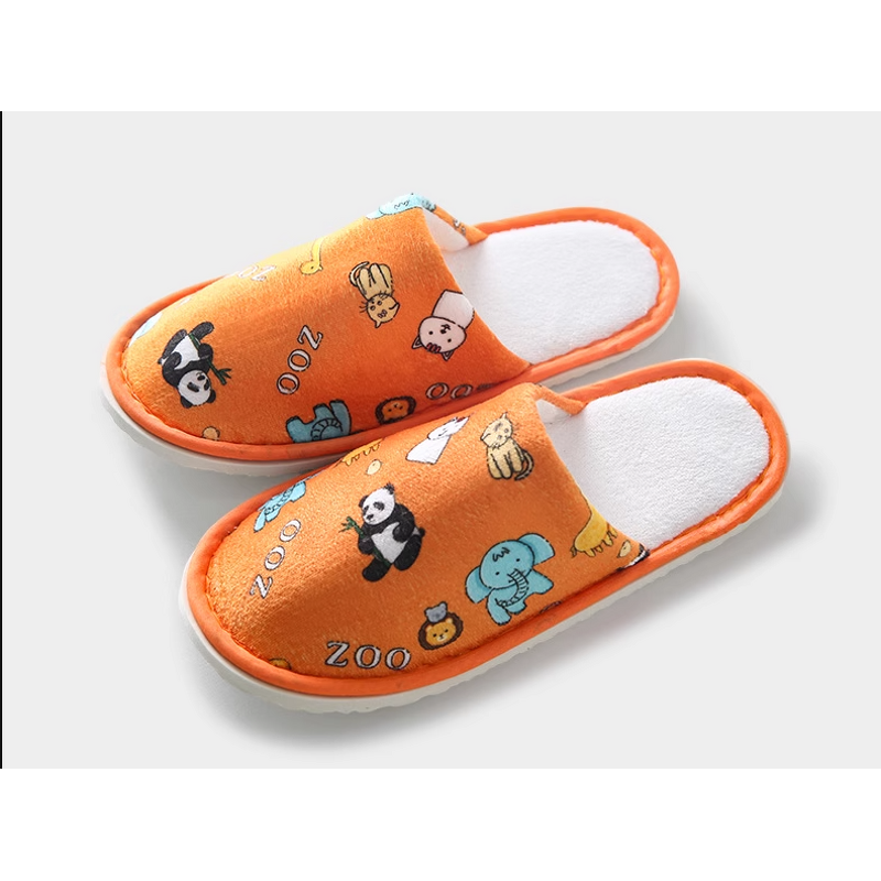Hotel Slippers Factory - Pink Cartoon Family Room Disposable Slippers