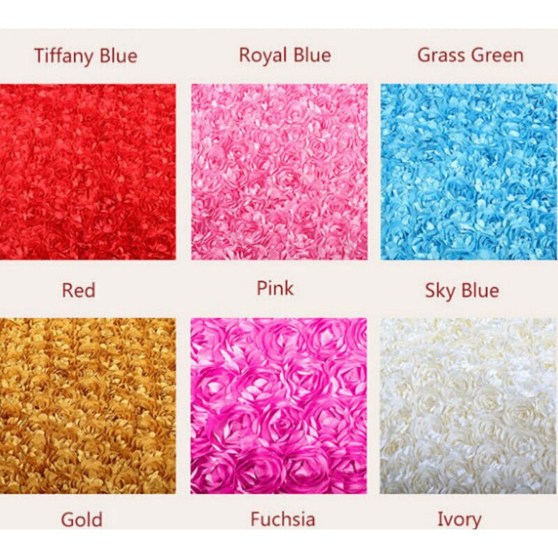 Satin Table Cloth Factory - Fancy Rosette Decorative Tablecloth