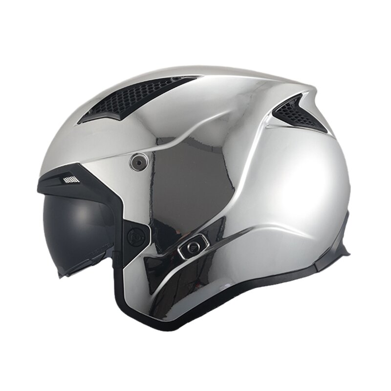 Motorcycle Helmet Factory - Silver ABS Modular Helmet Supplier
