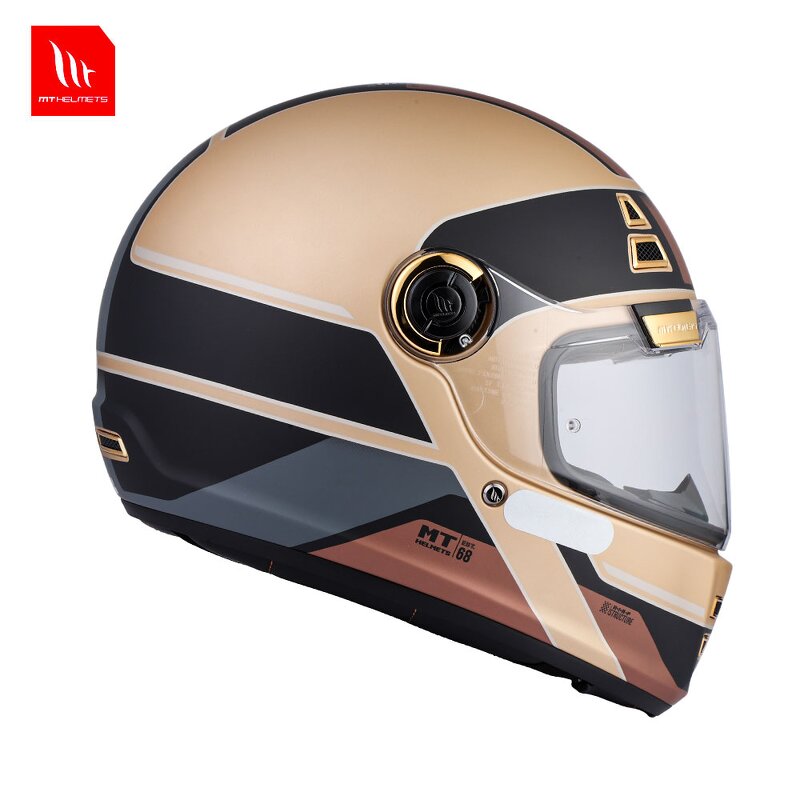 Motorcycle Helmet Factory - Leather Full Face Vintage Helmet