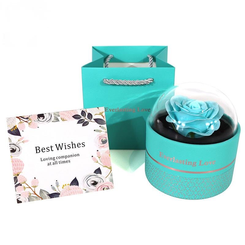 Jewelry Gift Box Factory - Acrylic Round Eternal Rose Box