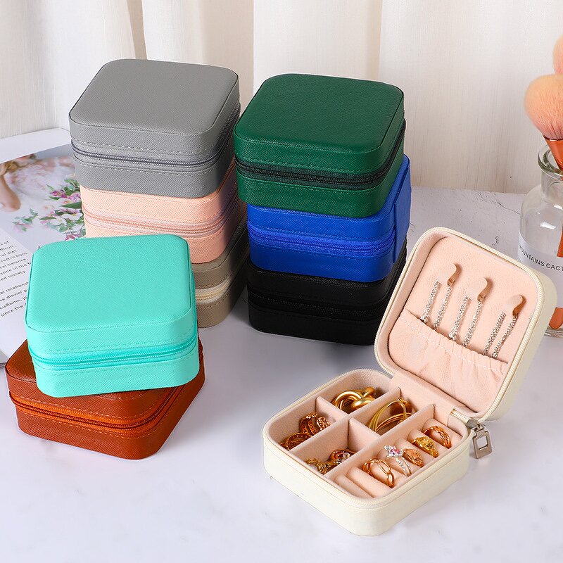 Jewelry Organizer Case Factory - Travel Portable Ring Leather Box