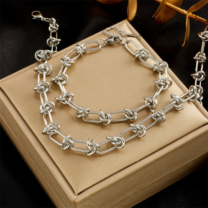 Women's Necklace Factory - Chunky Punk Cuban Link Stainless Steel