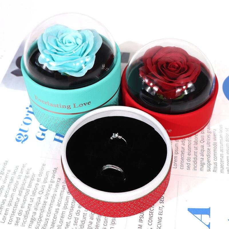 Jewelry Gift Box Factory - Acrylic Round Eternal Rose Box