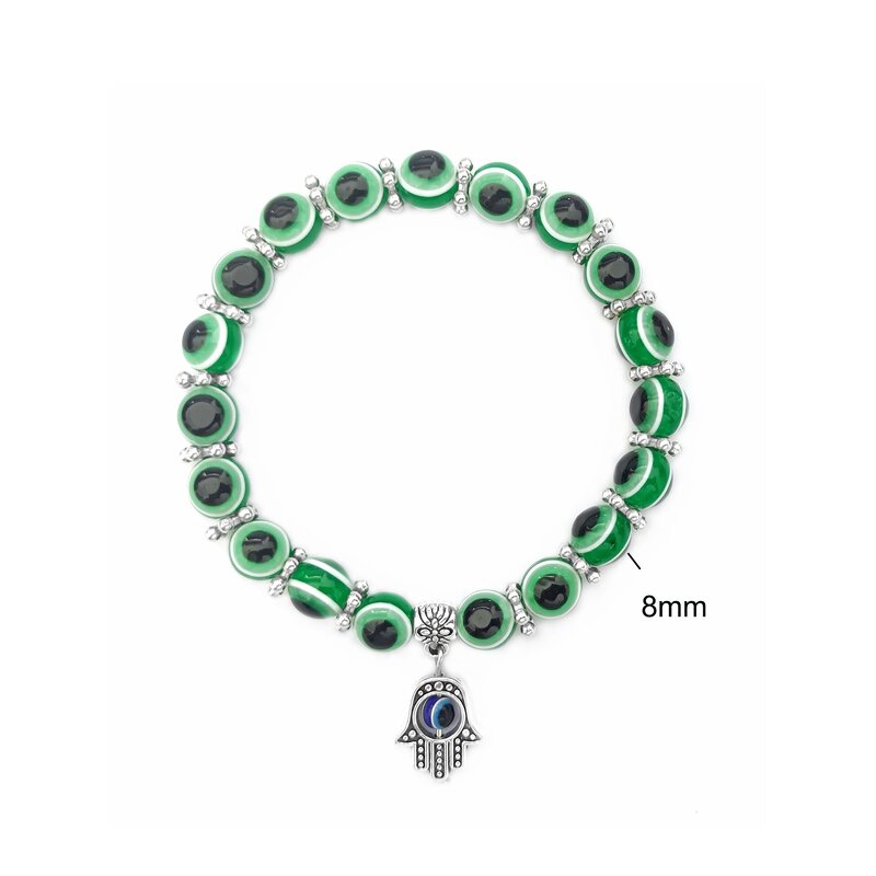 Bracelet Factory - Fashion Elephant Blue Eyes Beaded Cuff