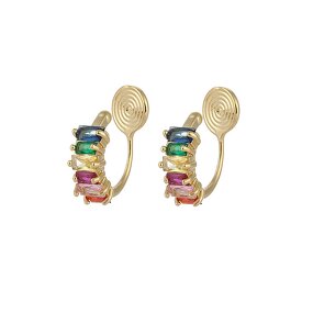 Gold Earrings Factory - 18k Gold-plated Fancy Small Earrings