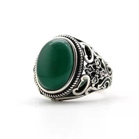 Men's Ring Factory - Red Agate Virgin Mary Open Temperament