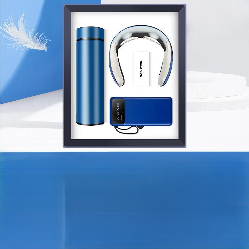 Gift Set Factory - 3 in 1 Vacuum Flask Neck Massager Set