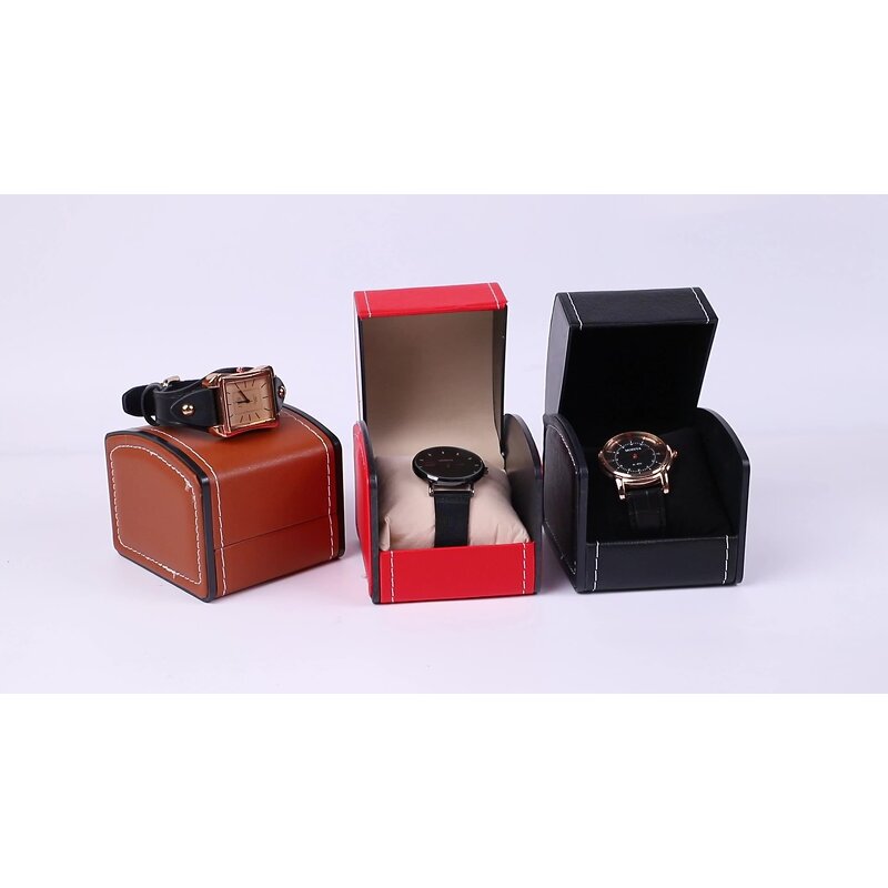 Watch Box Factory - PU Leather Arc Flip Cover Storage Box