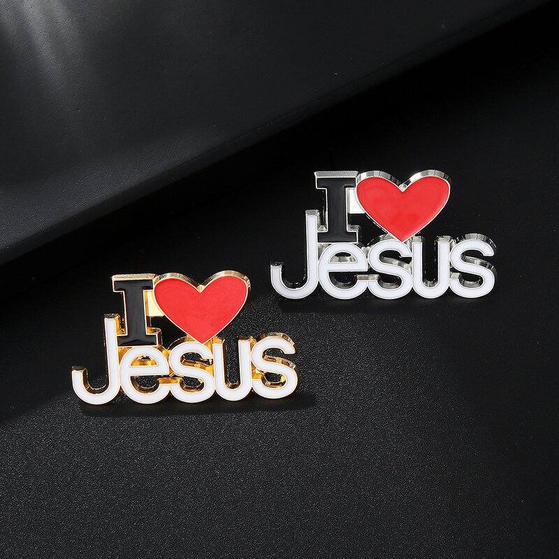 Metal Brooch Factory - Creative English Love Alloy Drip Oil Brooch