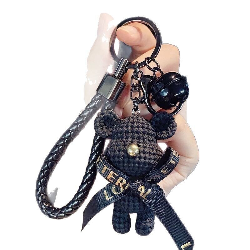 Keychain Factory - Cute Knitted Bear Doll Wallet Pendant