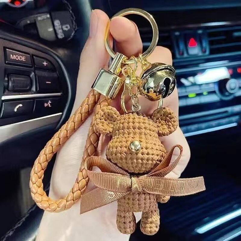 Keychain Factory - Cute Knitted Bear Doll Wallet Pendant