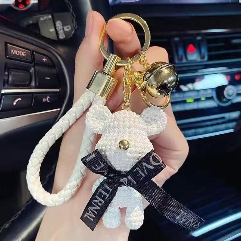 Keychain Factory - Cute Knitted Bear Doll Wallet Pendant