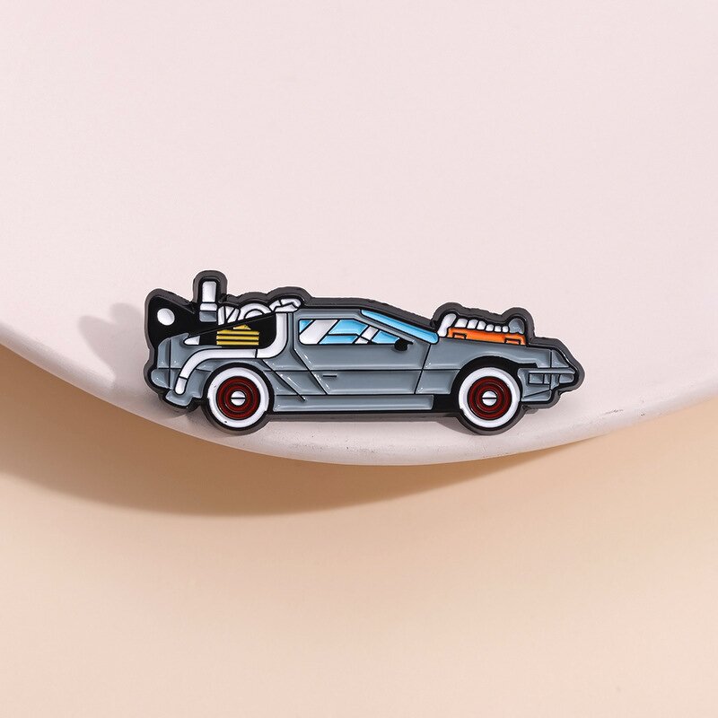 Lapel Pin Factory - Creative Back to the Future Car Badge