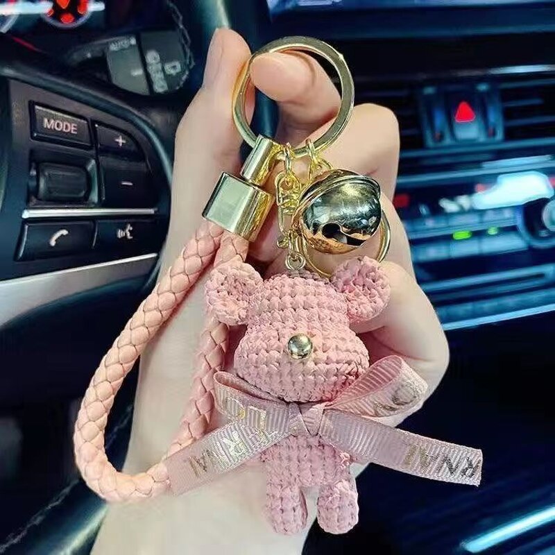 Keychain Factory - Cute Knitted Bear Doll Wallet Pendant